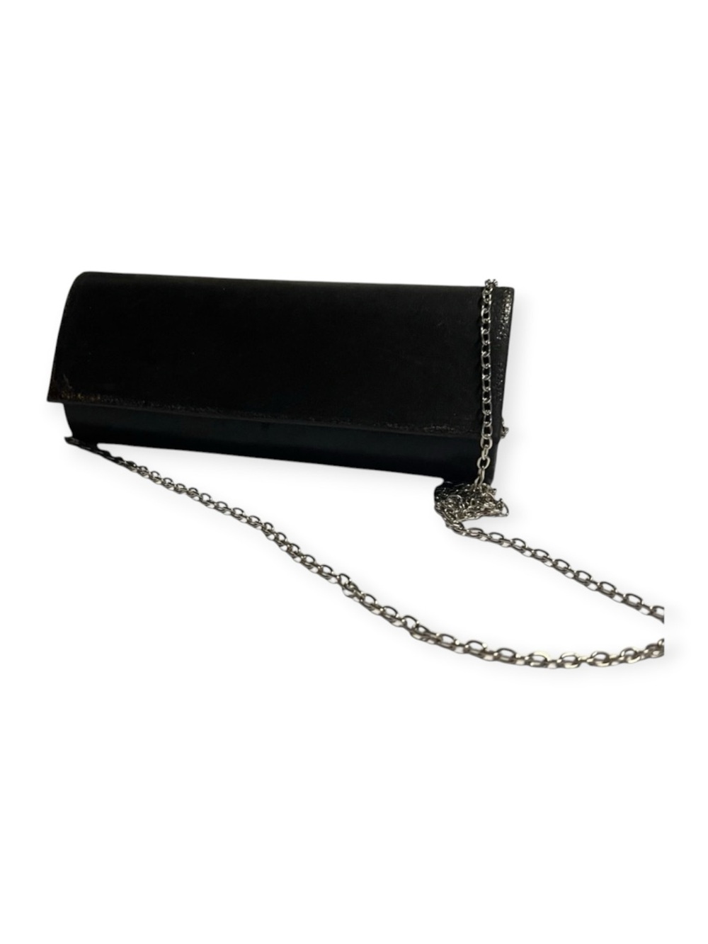 LULU TOWNSEND Black Box Hard Shell Handbag Purse Clutch Crossbody Evening Bag